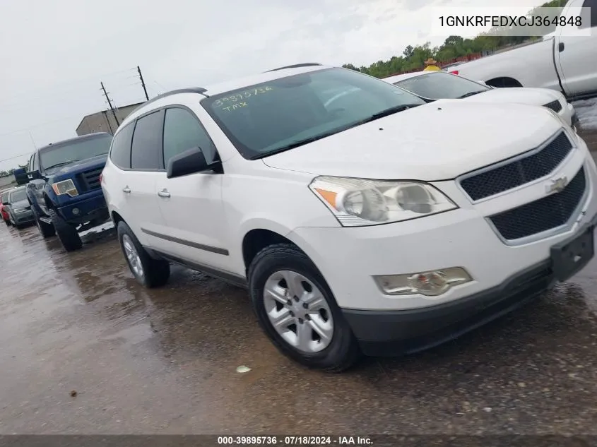 1GNKRFEDXCJ364848 2012 Chevrolet Traverse Ls