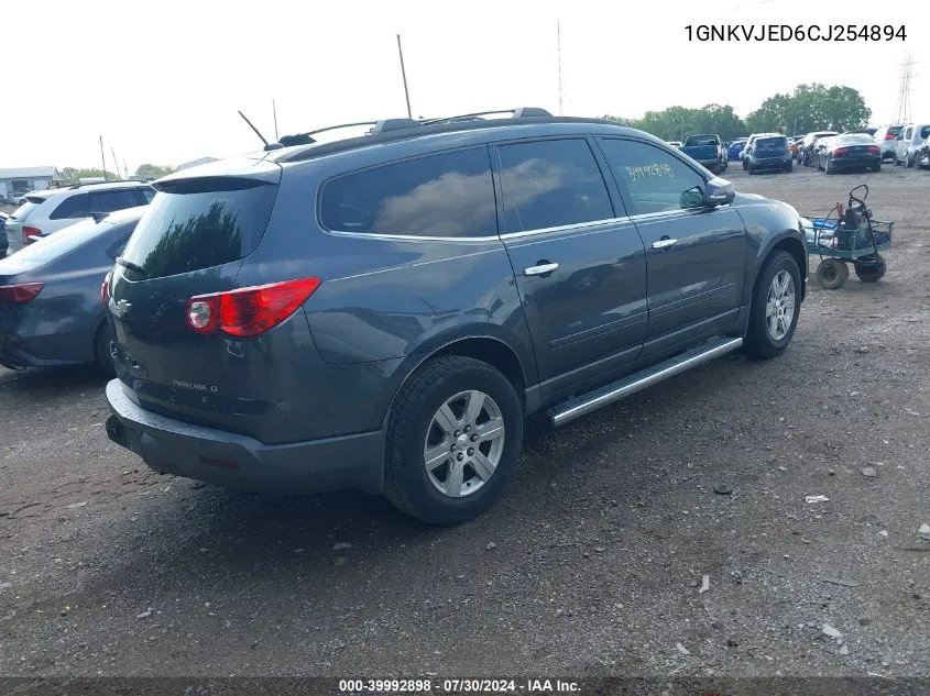 2012 Chevrolet Traverse 2Lt VIN: 1GNKVJED6CJ254894 Lot: 39992898