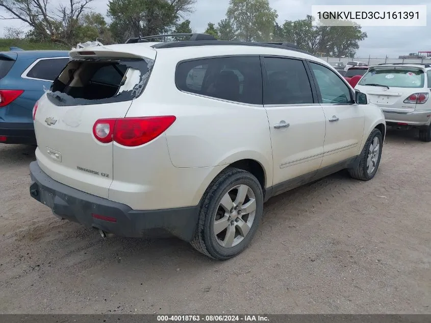 2012 Chevrolet Traverse Ltz VIN: 1GNKVLED3CJ161391 Lot: 40018763