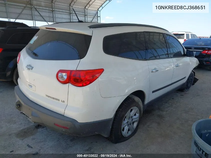 1GNKREED8CJ368651 2012 Chevrolet Traverse Ls