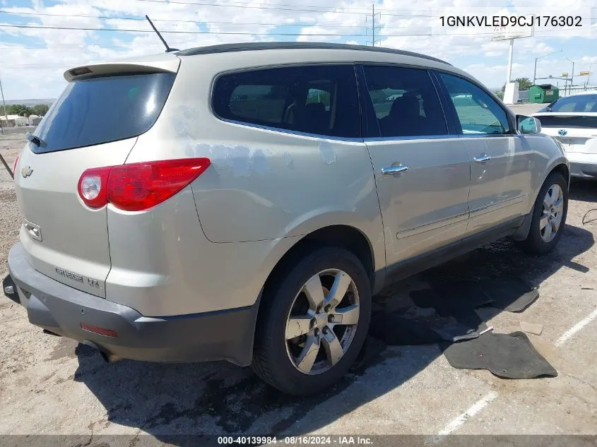 2012 Chevrolet Traverse Ltz VIN: 1GNKVLED9CJ176302 Lot: 40139984