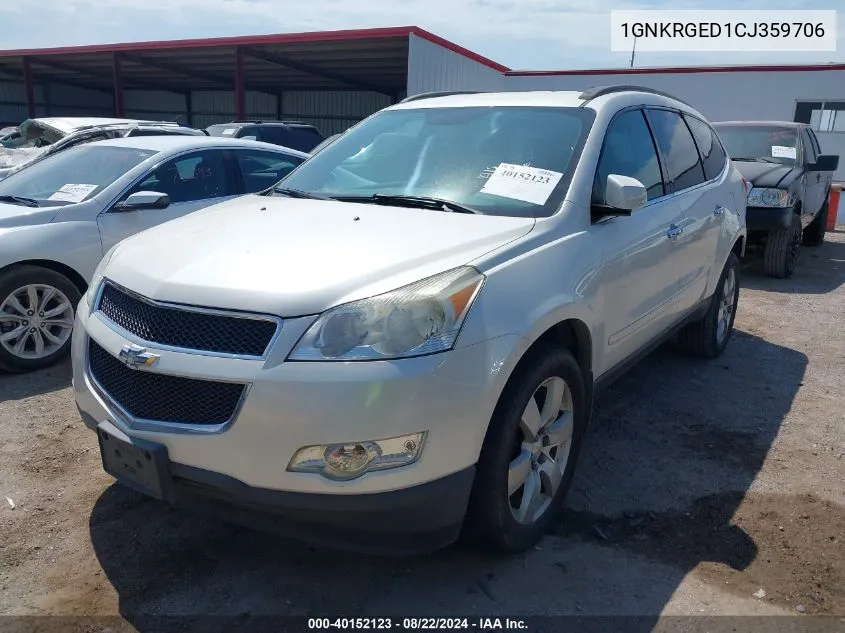 1GNKRGED1CJ359706 2012 Chevrolet Traverse 1Lt