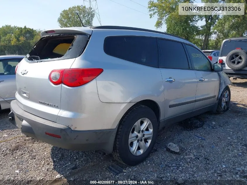 2012 Chevrolet Traverse Ls VIN: 1GNKRFED5CJ313306 Lot: 40205577