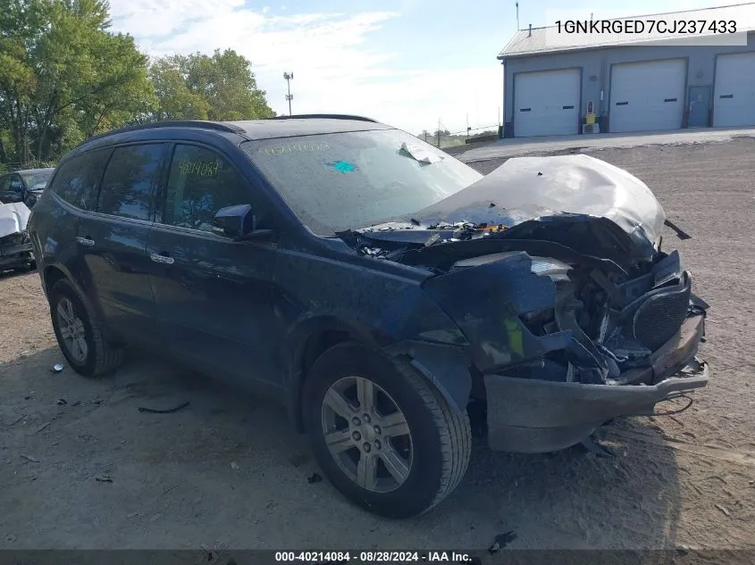 2012 Chevrolet Traverse 1Lt VIN: 1GNKRGED7CJ237433 Lot: 40214084