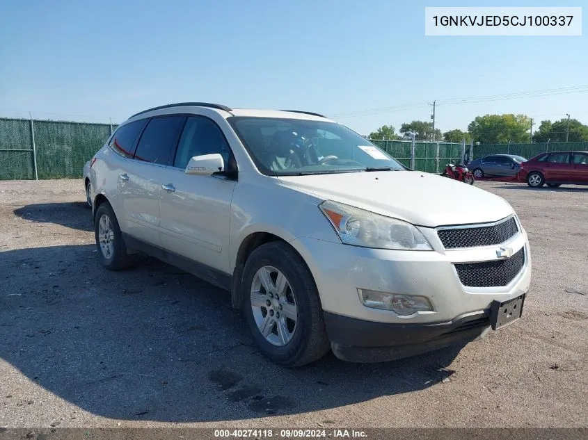 2012 Chevrolet Traverse 2Lt VIN: 1GNKVJED5CJ100337 Lot: 40274118