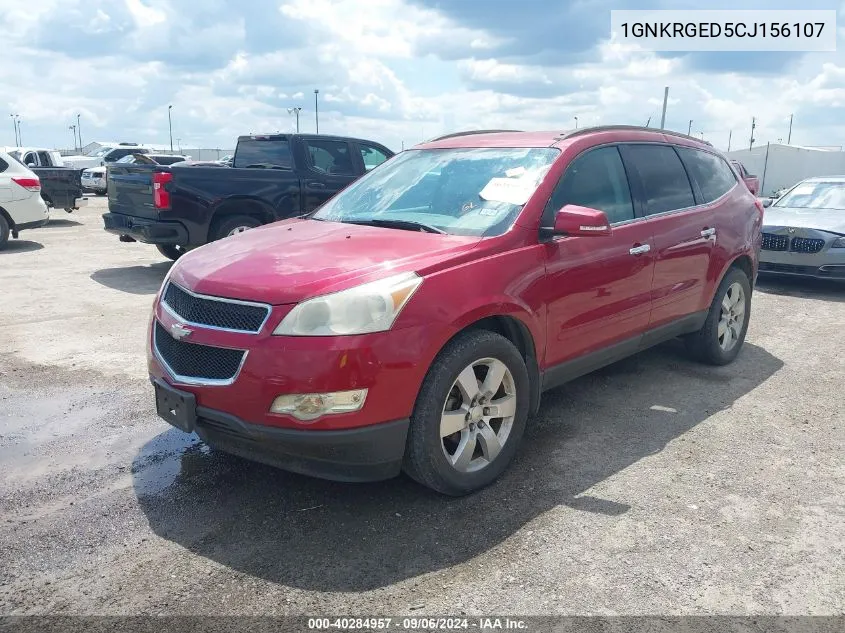 2012 Chevrolet Traverse 1Lt VIN: 1GNKRGED5CJ156107 Lot: 40284957