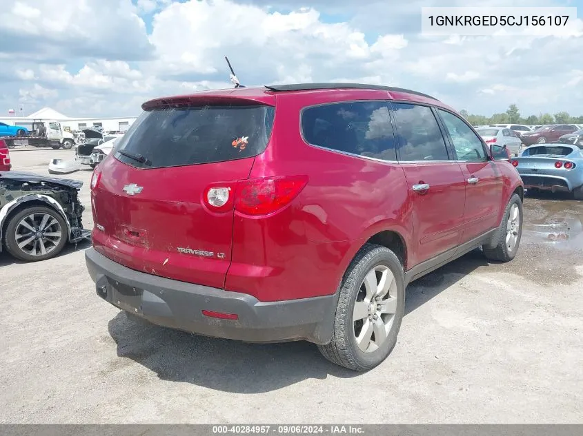 2012 Chevrolet Traverse 1Lt VIN: 1GNKRGED5CJ156107 Lot: 40284957