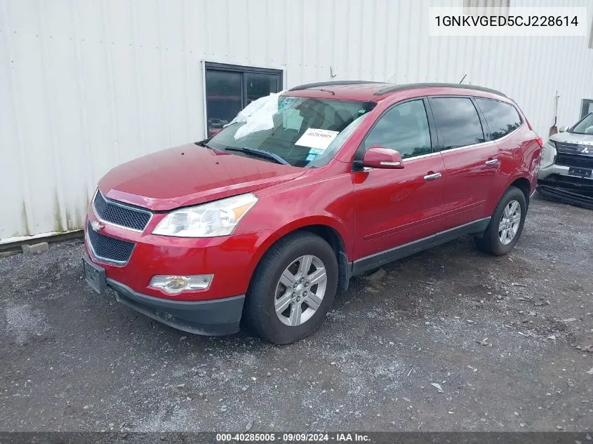 2012 Chevrolet Traverse 1Lt VIN: 1GNKVGED5CJ228614 Lot: 40285005