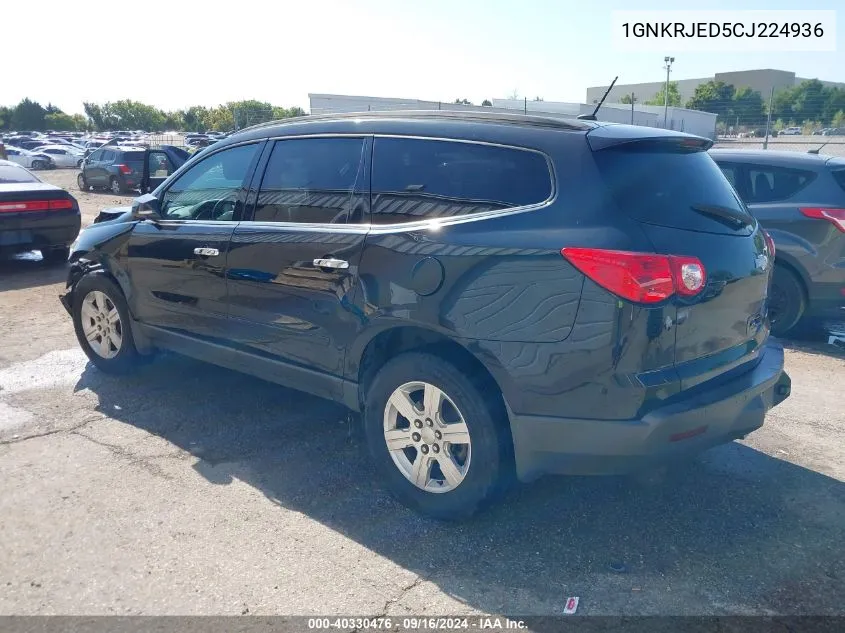 2012 Chevrolet Traverse 2Lt VIN: 1GNKRJED5CJ224936 Lot: 40330476