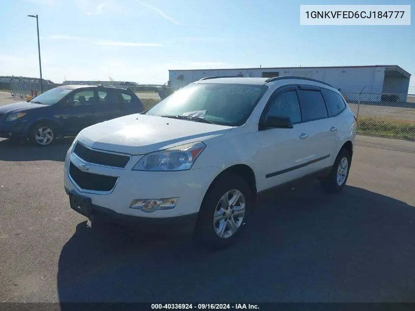 2012 Chevrolet Traverse Ls VIN: 1GNKVFED6CJ184777 Lot: 40336924