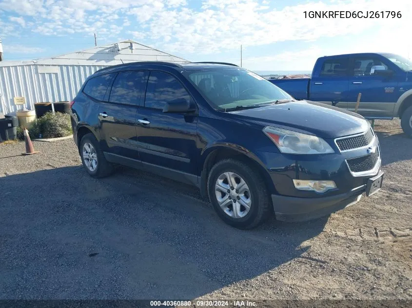 2012 Chevrolet Traverse Ls VIN: 1GNKRFED6CJ261796 Lot: 40360880