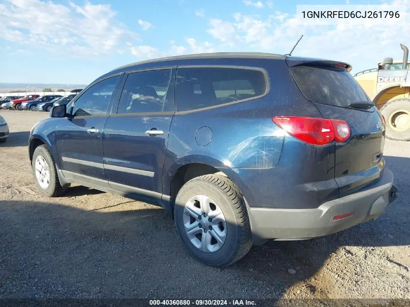 2012 Chevrolet Traverse Ls VIN: 1GNKRFED6CJ261796 Lot: 40360880