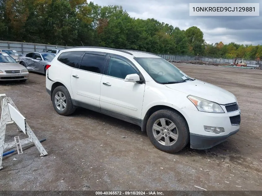 2012 Chevrolet Traverse 1Lt VIN: 1GNKRGED9CJ129881 Lot: 40365572