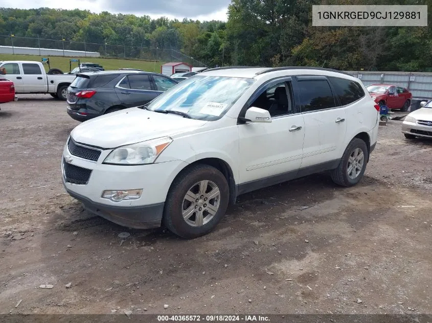 2012 Chevrolet Traverse 1Lt VIN: 1GNKRGED9CJ129881 Lot: 40365572