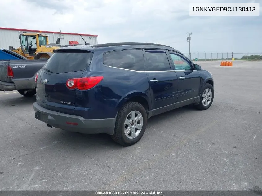 2012 Chevrolet Traverse 1Lt VIN: 1GNKVGED9CJ130413 Lot: 40366935