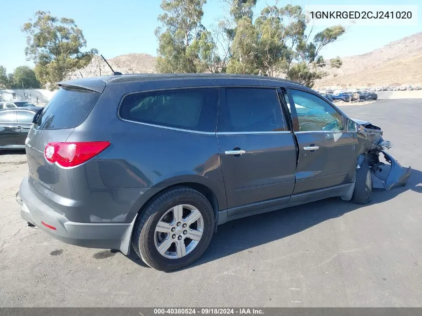 2012 Chevrolet Traverse 1Lt VIN: 1GNKRGED2CJ241020 Lot: 40380524