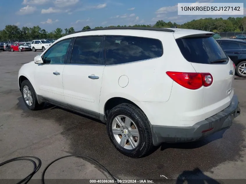 2012 Chevrolet Traverse 1Lt VIN: 1GNKRGED5CJ127142 Lot: 40386365