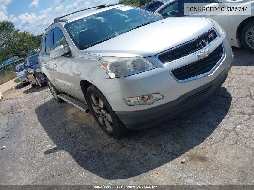 2012 Chevrolet Traverse 1Lt VIN: 1GNKRGED1CJ386744 Lot: 40392568