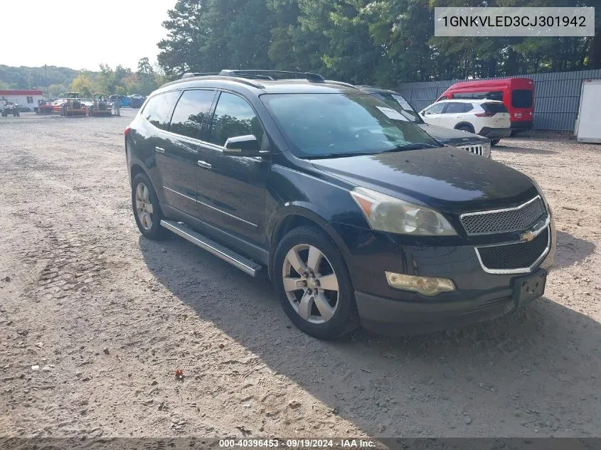 2012 Chevrolet Traverse Ltz VIN: 1GNKVLED3CJ301942 Lot: 40396453