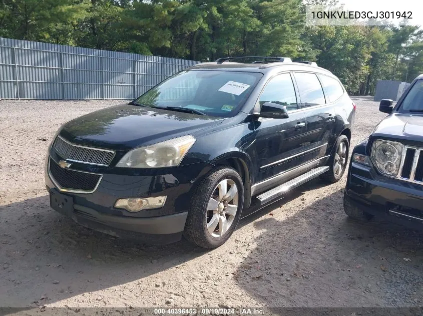 2012 Chevrolet Traverse Ltz VIN: 1GNKVLED3CJ301942 Lot: 40396453