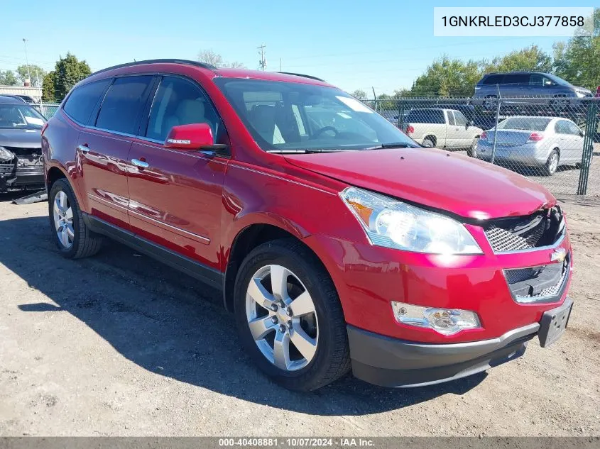 1GNKRLED3CJ377858 2012 Chevrolet Traverse Ltz