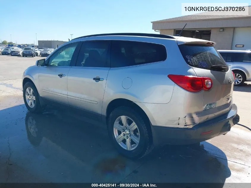 1GNKRGED5CJ370286 2012 Chevrolet Traverse 1Lt