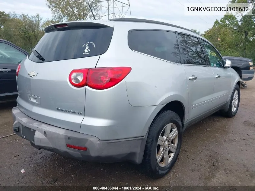 2012 Chevrolet Traverse 1Lt VIN: 1GNKVGED3CJ108682 Lot: 40436044