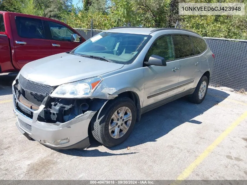 2012 Chevrolet Traverse Ls VIN: 1GNKVEED6CJ423948 Lot: 40479818