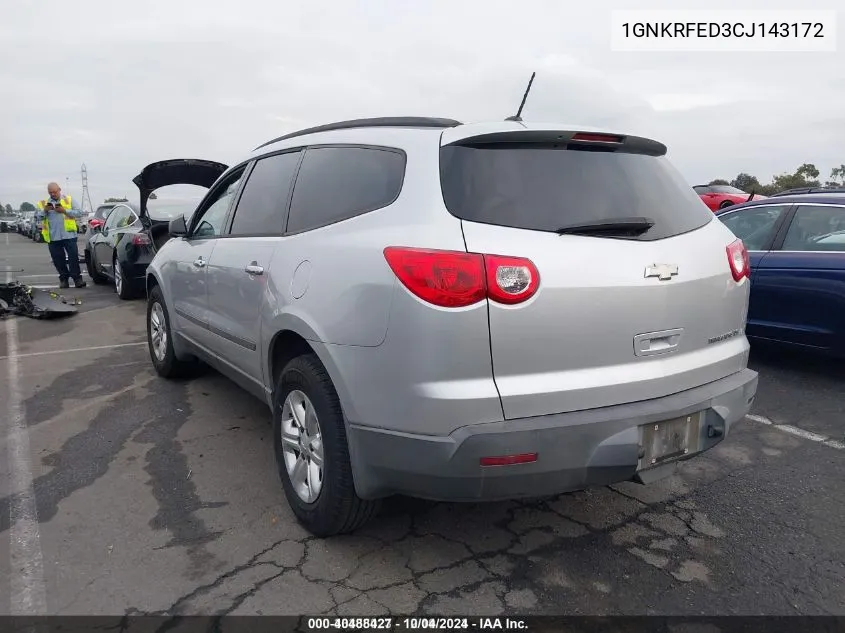 1GNKRFED3CJ143172 2012 Chevrolet Traverse