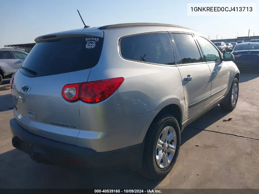 2012 Chevrolet Traverse Ls VIN: 1GNKREED0CJ413713 Lot: 40539165