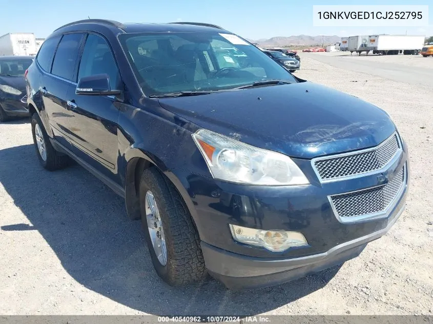 2012 Chevrolet Traverse Lt W/1Lt VIN: 1GNKVGED1CJ252795 Lot: 40540962