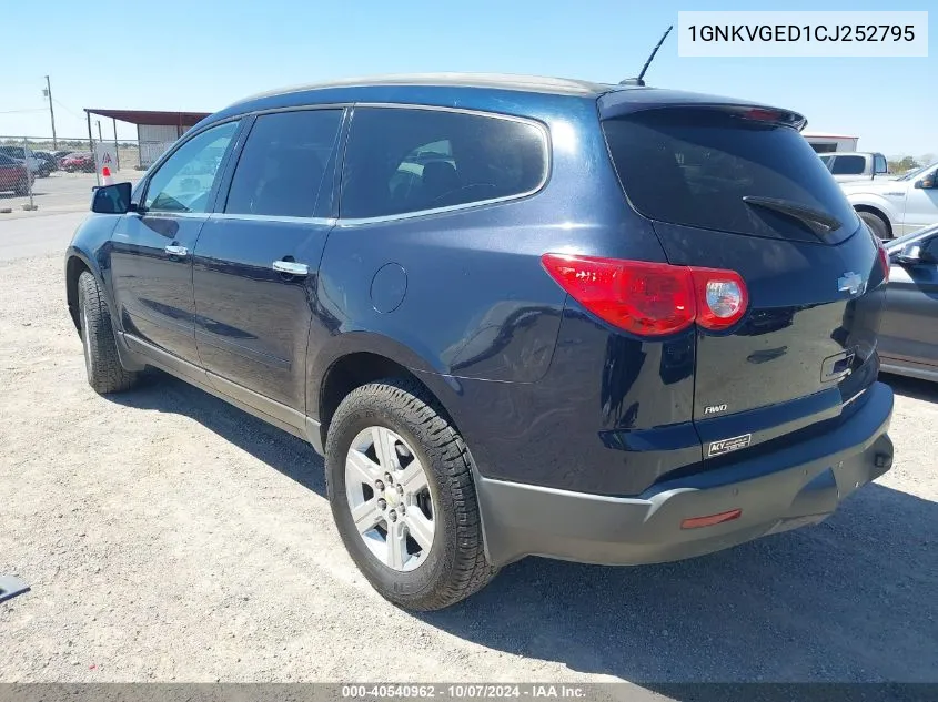 2012 Chevrolet Traverse Lt W/1Lt VIN: 1GNKVGED1CJ252795 Lot: 40540962