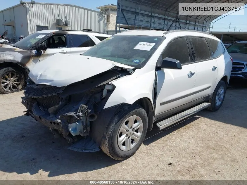 2012 Chevrolet Traverse Ls VIN: 1GNKREED1CJ403787 Lot: 40568156