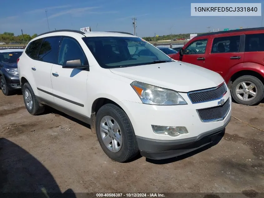 2012 Chevrolet Traverse Ls VIN: 1GNKRFED5CJ331840 Lot: 40586387