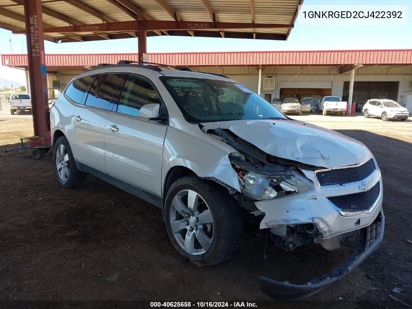 2012 Chevrolet Traverse 1Lt VIN: 1GNKRGED2CJ422392 Lot: 40625658