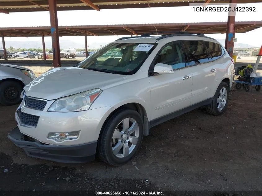 2012 Chevrolet Traverse 1Lt VIN: 1GNKRGED2CJ422392 Lot: 40625658