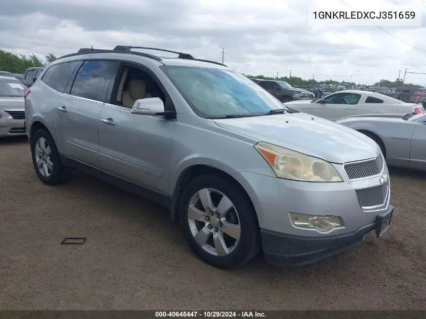 2012 Chevrolet Traverse Ltz VIN: 1GNKRLEDXCJ351659 Lot: 40645447