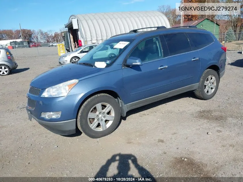 2012 Chevrolet Traverse 1Lt VIN: 1GNKVGED9CJ279274 Lot: 40679283