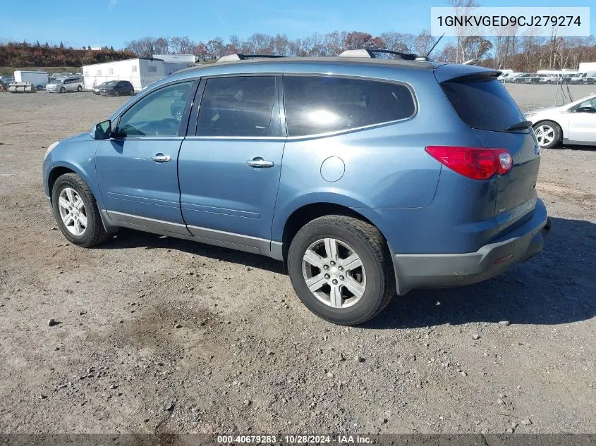 2012 Chevrolet Traverse 1Lt VIN: 1GNKVGED9CJ279274 Lot: 40679283