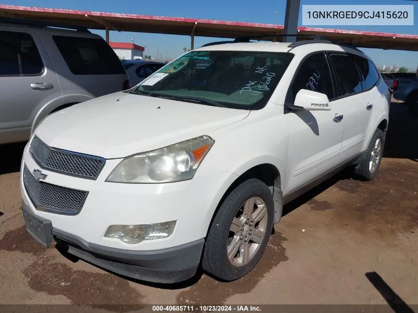 2012 Chevrolet Traverse 1Lt VIN: 1GNKRGED9CJ415620 Lot: 40685711