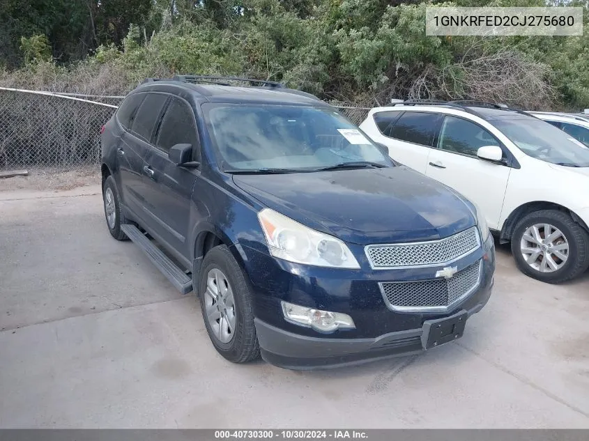 1GNKRFED2CJ275680 2012 Chevrolet Traverse Ls