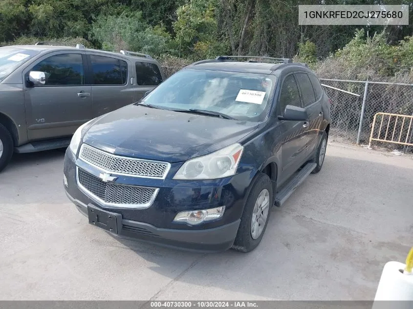 1GNKRFED2CJ275680 2012 Chevrolet Traverse Ls