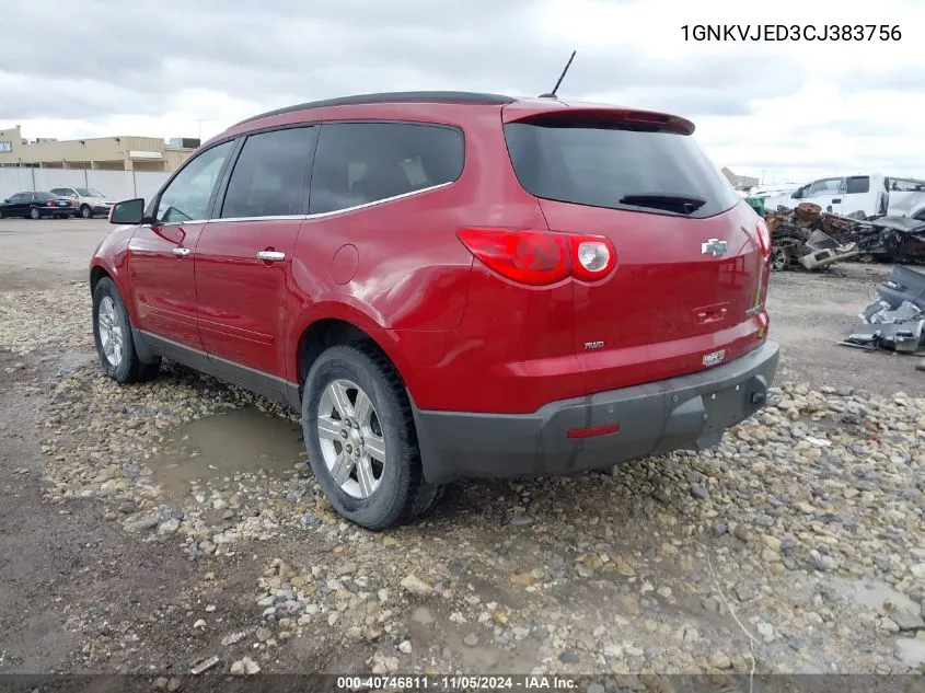 2012 Chevrolet Traverse 2Lt VIN: 1GNKVJED3CJ383756 Lot: 40746811