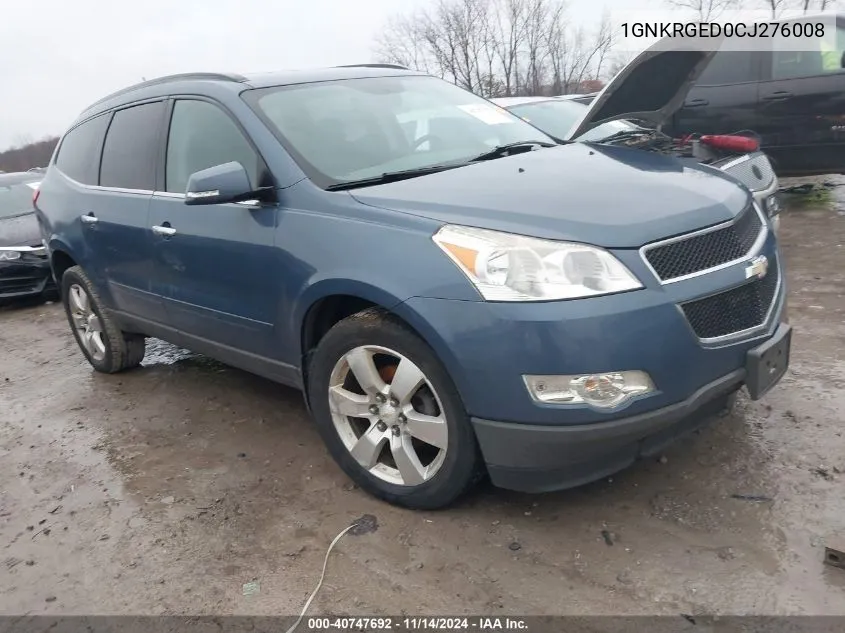 2012 Chevrolet Traverse 1Lt VIN: 1GNKRGED0CJ276008 Lot: 40747692