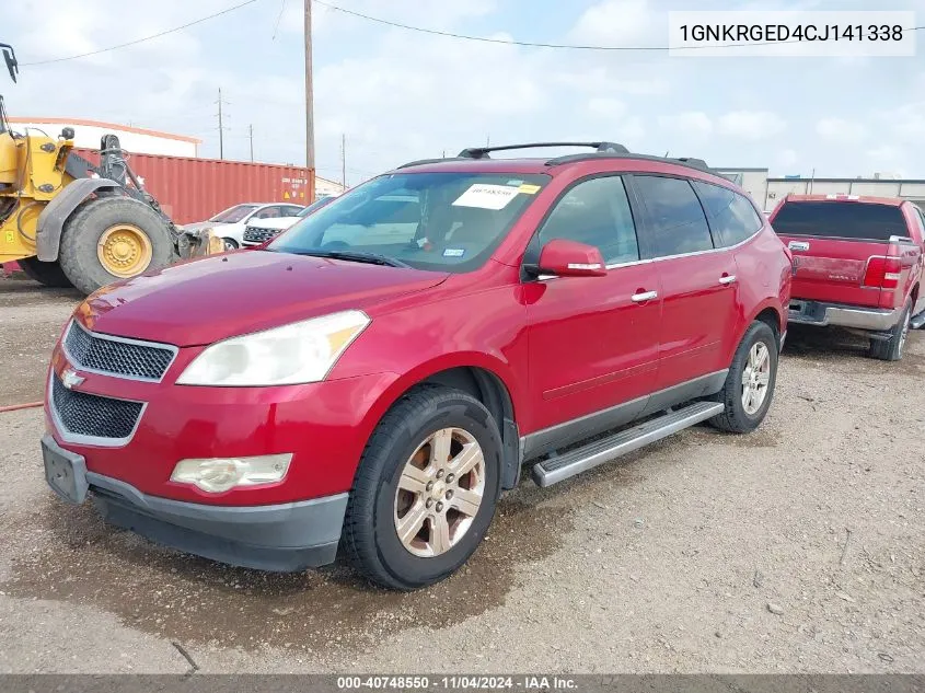 2012 Chevrolet Traverse 1Lt VIN: 1GNKRGED4CJ141338 Lot: 40748550