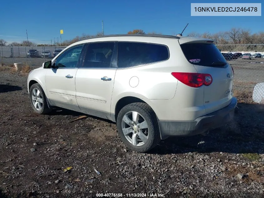 1GNKVLED2CJ246478 2012 Chevrolet Traverse Ltz