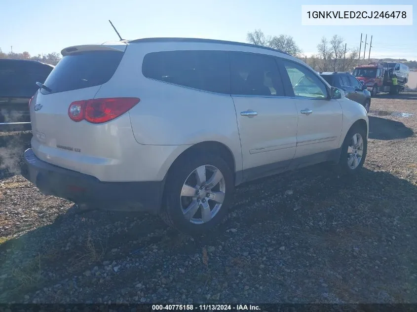 1GNKVLED2CJ246478 2012 Chevrolet Traverse Ltz