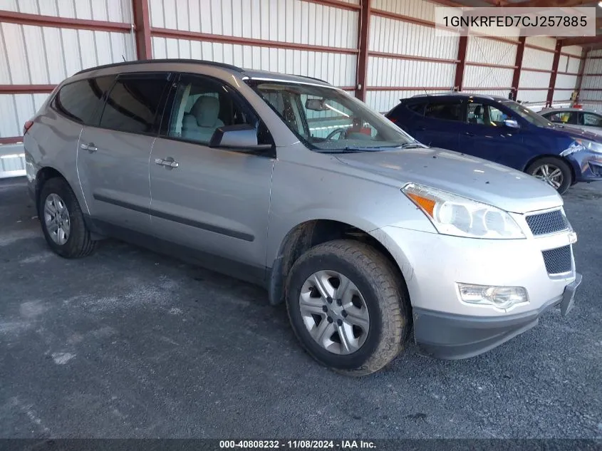 2012 Chevrolet Traverse Ls VIN: 1GNKRFED7CJ257885 Lot: 40808232