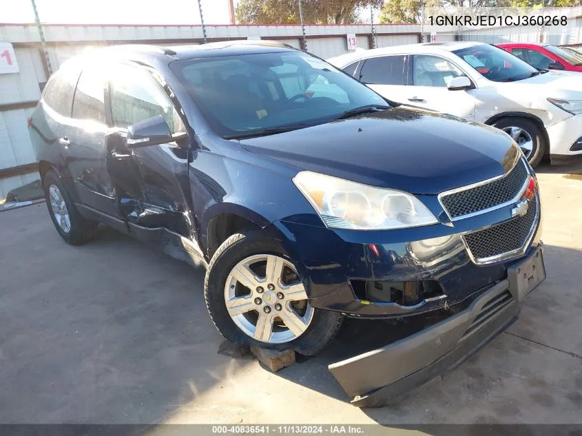 2012 Chevrolet Traverse 2Lt VIN: 1GNKRJED1CJ360268 Lot: 40836541