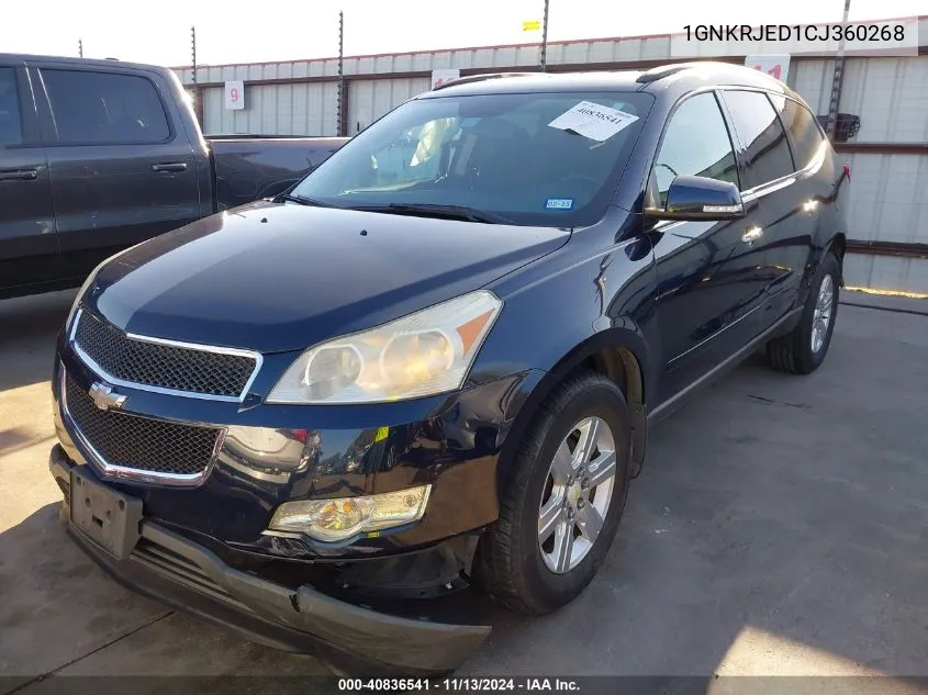 2012 Chevrolet Traverse 2Lt VIN: 1GNKRJED1CJ360268 Lot: 40836541